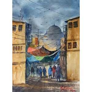 Malik Tariq, 11 x 15 Inch, Watercolor On Paper, Cityscape Painting, AC-MKT-003